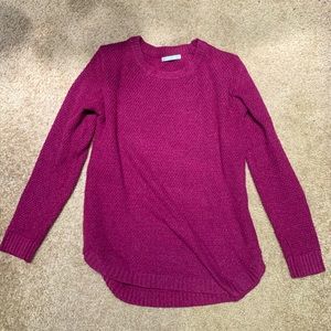 Pink Clover Nickole Textured Dark Purple Sweater size Medium
